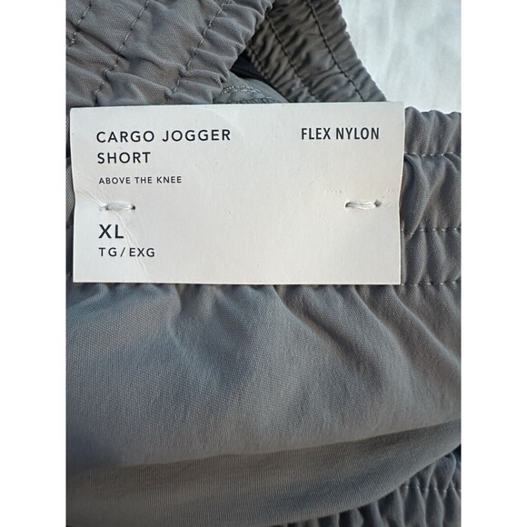 AMERICAN EAGLE Gray Cargo Jogger Flex Nylon Drawstring Shorts Men's XL NWT - Picture 3 of 10